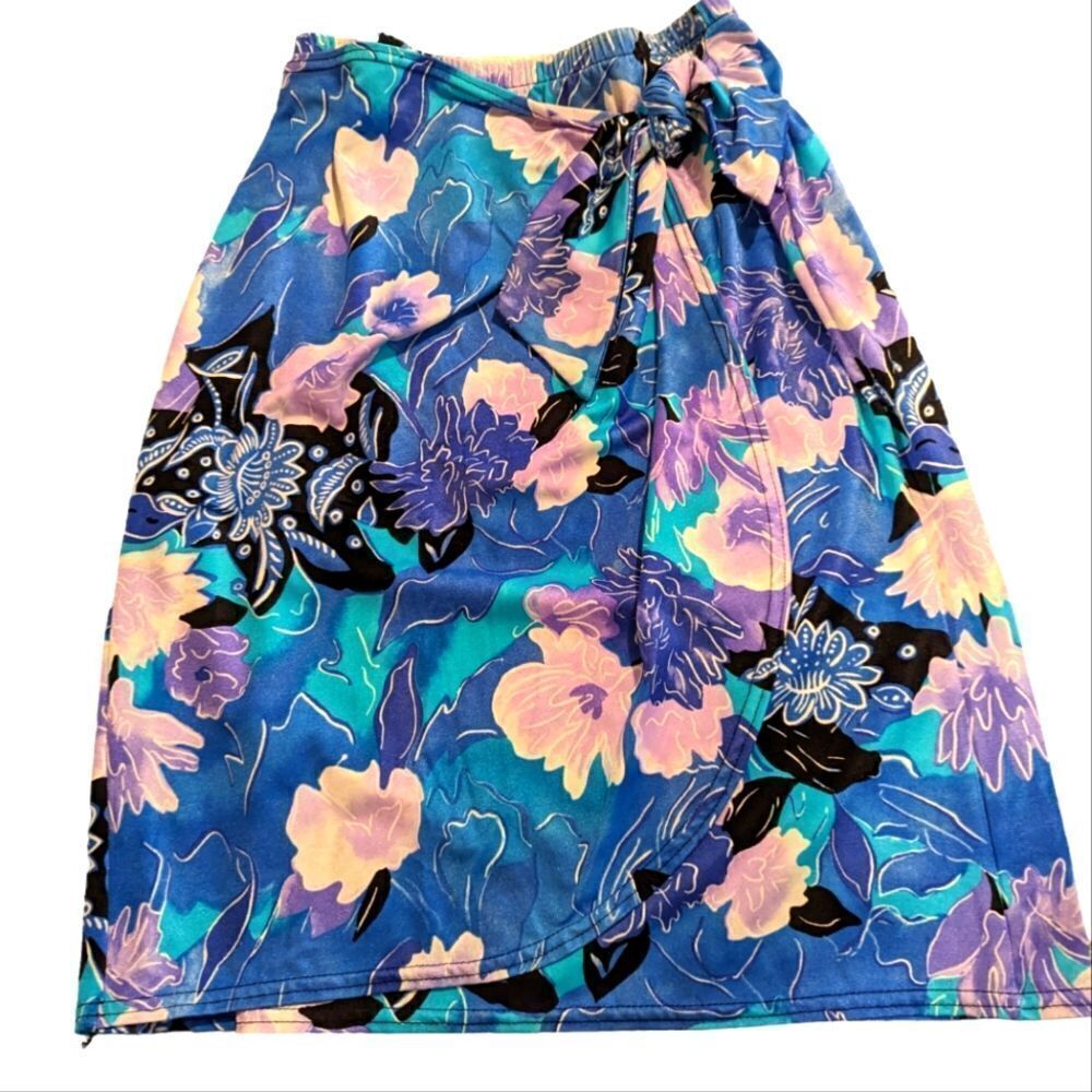 Vintage floral print women's Jantzen swim skirt coverup medium‎